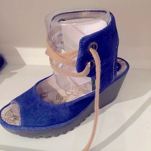 Fly London Sandals Size 6.5 - beautiful blue wedges